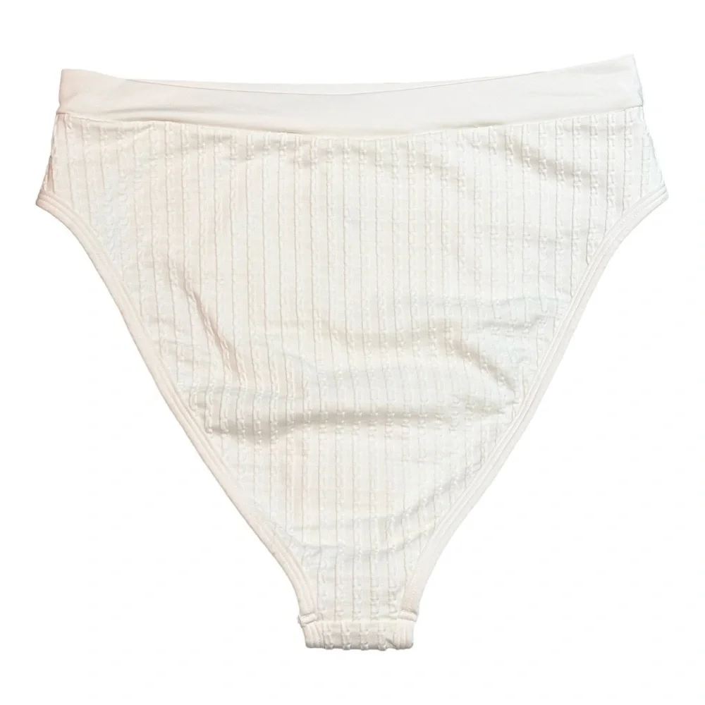 L*Space Frenchi Bikini Bottom in Luna Gingham - Cream NWOT